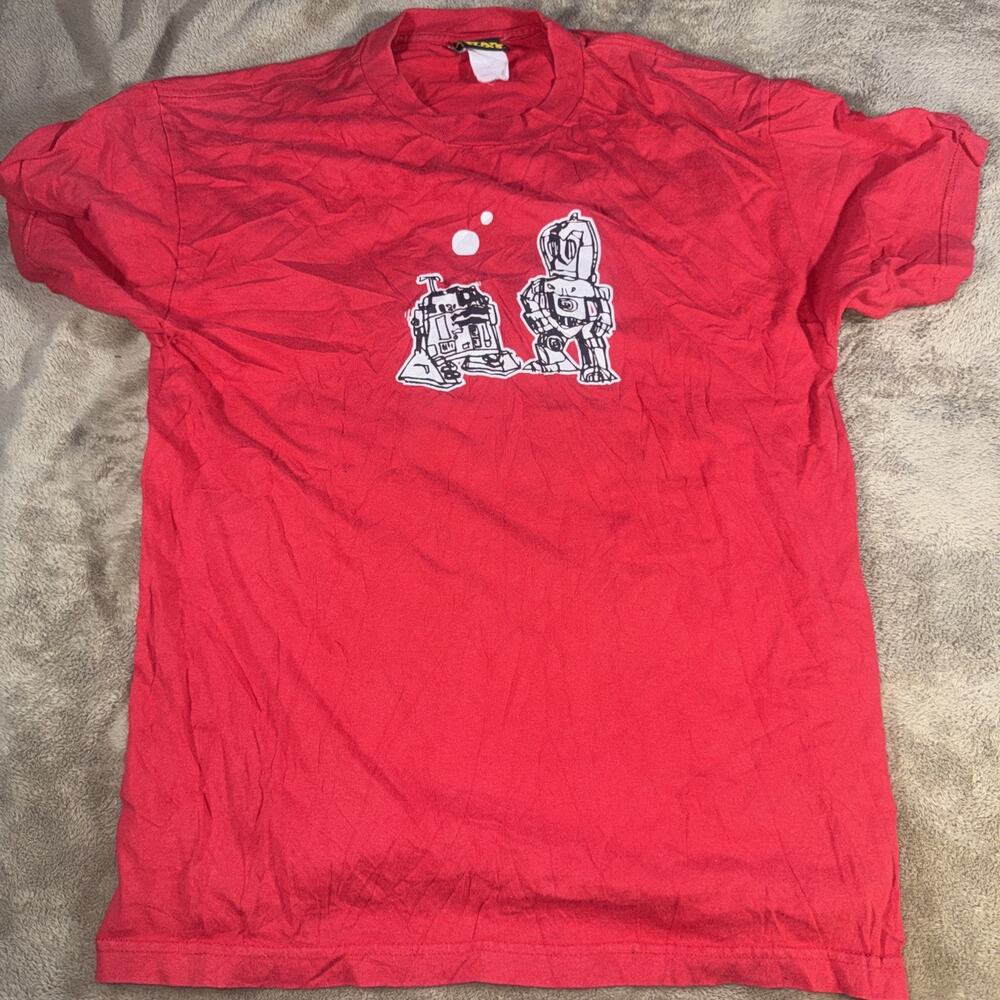 Star Wars R2D2 And C-3PO Cartoon Tshirt Mens‎ Size M